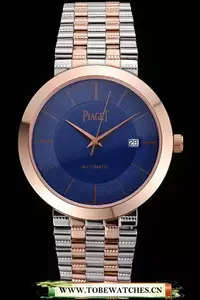 Piaget Traditional Blue Dial Gold Case Two Tones Stainless Steel Strap En121267