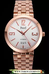 Piaget Traditional White Dial Gold Case Gold Stainless Steel Strap En121268