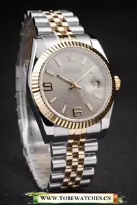 Rolex Datejust Two Tone Stainless Steel  Gold Plated Silver Dial En58029