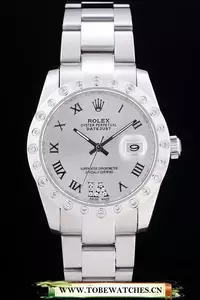Rolex Datejust Diamond Bezel Silver Dial En58649