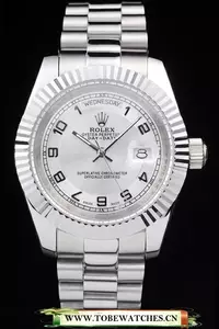 Rolex Day Date Polished Stainless Steel White Dial En58033