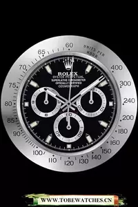 Rolex Daytona Cosmograph Wall Clock Silver Black En59818