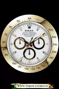 Rolex Daytona Cosmograph Wall Clock Gold White En59820