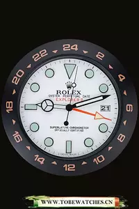Rolex Explorer Ii Wall Clock Black Orange En60371
