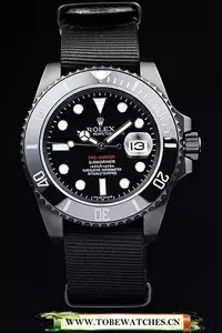 Rolex Submariner Pro Hunter Black Fabric Strap Black Dial En58154