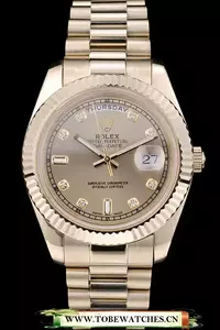 Rolex Daydate Gold Stainless Steel Ribbed Bezel Gold Dial En58943