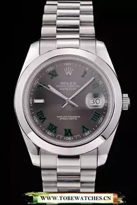 Rolex Datejust Polished Stainless Steel Bezel Grey Dial En58946