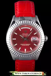 Rolex Day Date Oyster Collection Red Leather Band En59561