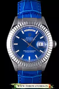 Rolex Day Date Oyster Collection Blue Leather Band En99562