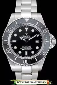 Rolex Sea Dweller Stainless Steel Bracelet Black Dial Watch En1