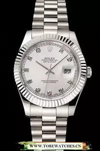 Rolex Datejust Silver Dial Stainless Steel Case And Bracelet En122508