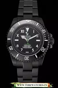 Rolex Bamford Submariner Black Dial Roman Numerals Black Ionized Case And Bracelet En122244