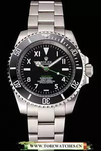 Rolex Bamford Submariner Black Dial With Roman Numerals Black Bezel Stainless Steel Case And Bracelet En122245