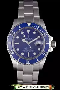 Rolex Submariner Stainless Steel Link Bracelet Blue Dial En59772