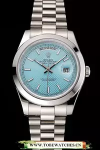 Rolex Day Date 40 Platinum Ice Blue Dial Stainless Steel Case And Bracelet En122630