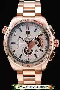 Tag Heuer Carrera Rose Gold Case White Dial En58749