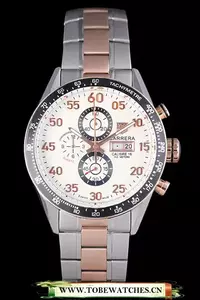 Tag Heuer Carrera Rose Gold And Stainless Steel Bracelet En59433