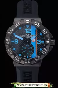 Tag Heuer Formula One Grande Date Black And Blue Dial Rubber Bracelet En60175