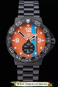 Tag Heuer Formula One Special Gulf Edition Orange And Blue Dial Ion Plated Steinless Steel En60187