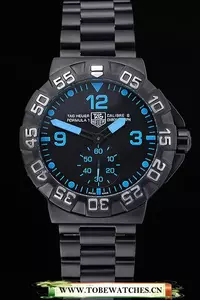 Tag Heuer Formula One Grande Date Black Dial Blue Numerals Ion Plated Steinless Steel Bracelet En118814