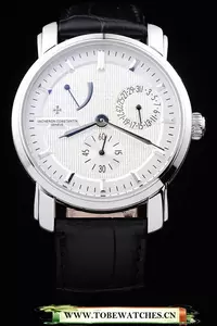 Vacheron Constantin Malte Power Reserve White Dial Stainless Steel Case Black Leather Bracelet En59712