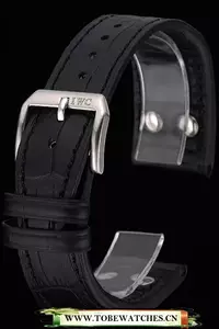 Iwc Black Leather Bracelet En60494
