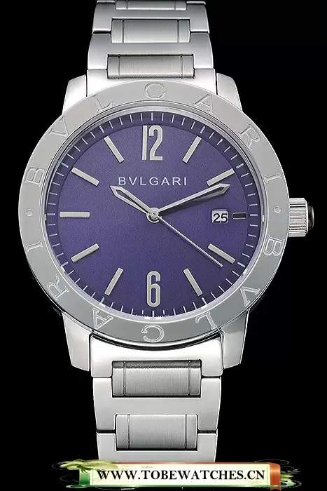 Bvlgari Solotempo Purple Dial Stainless Steel Case And Bracelet En120720