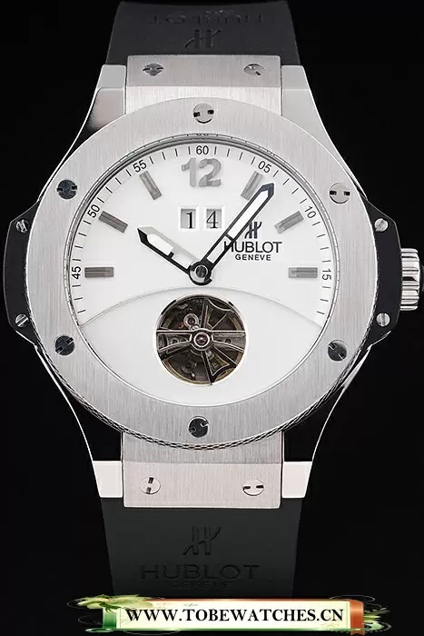 Hublot Big Bang Limited Edition White Dial Tourbillon Black Rubber Dial En125186
