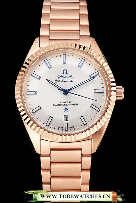 Omega Globemaster White Dial Rose Gold Case And Bracelet En122460