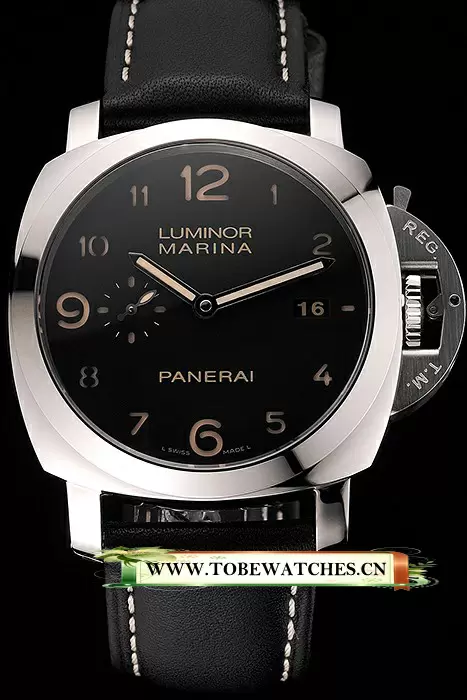 Panerai Luminor Marina 1950 3 Days Brown Dial Stainless Steel Case Black Leather Strap En122092
