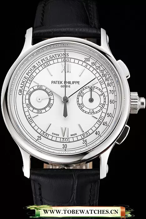 Patek Philippe 5170J White Dial Stainless Steel Case Black Leather Strap En122984