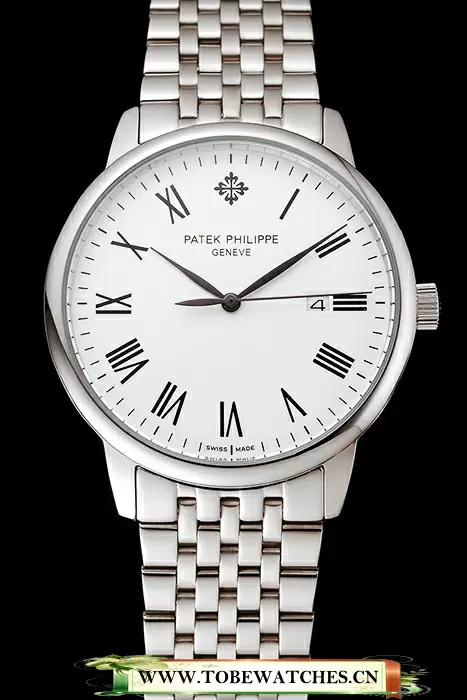 Patek Philippe Calatrava White Dial Stainless Steel Case And Bracelet En123938
