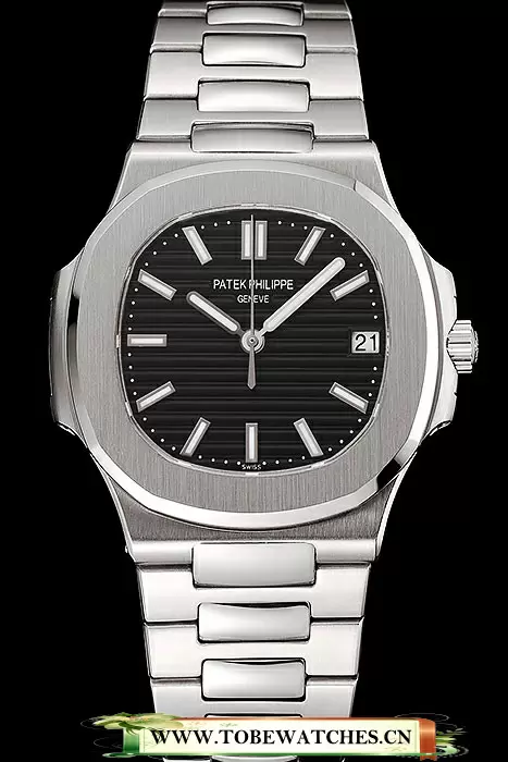 Patek Philippe Nautilus Black Dial Stainless Steel Bracelet En124563