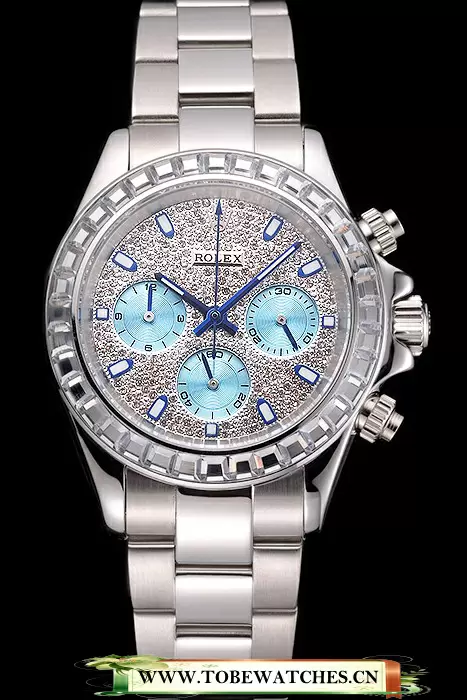 Rolex Daytona Diamond Dial And Bezel Stainless Steel Case And Bracelet En121559