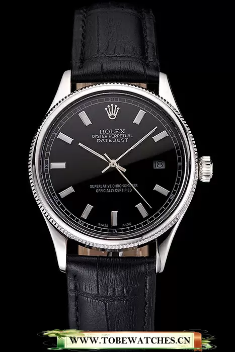 Rolex Datejust Black Dial Stainless Steel Case And Bracelet En121595