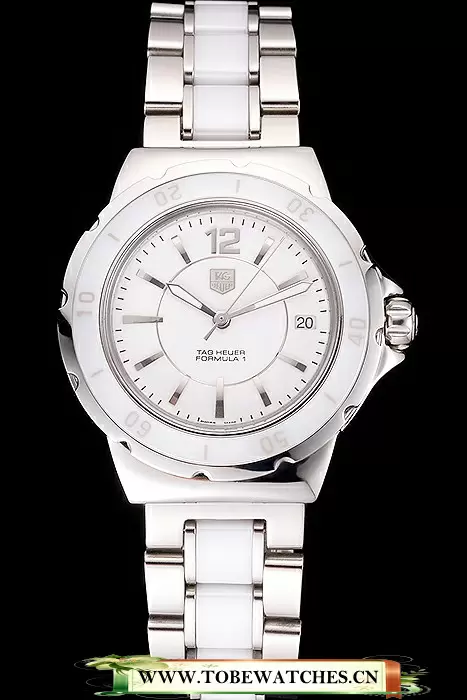 Tag Heuer Formula 1 White Ceramic Bezel White Dial En59562
