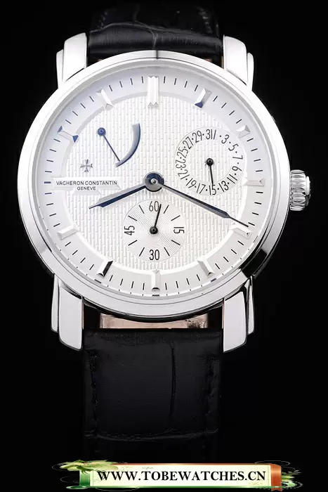 Vacheron Constantin Malte Power Reserve White Dial Stainless Steel Case Black Leather Bracelet En59712