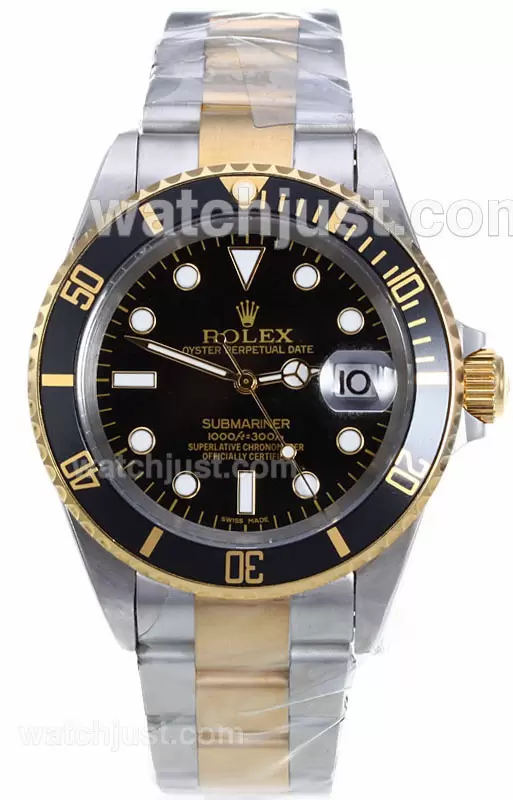 Rolex Submariner Automatic Two Tone Black Bezel With Black Dial Sapphire Glass En119262