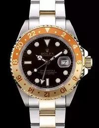 Swiss Rolex Gmt Master Ii Gold Colored Ceramic Bezel Brown Dial Tachymeter Watch Brands Rol3832