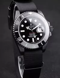 Swiss Rolex Submariner Pro Hunter Black Fabric Strap Black Dial Watch Brands Rol3848