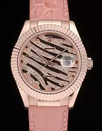 Swiss Rolex Datejust Special Edition 2012 Pale Pink Leather Strap Watch Brands Rol3687