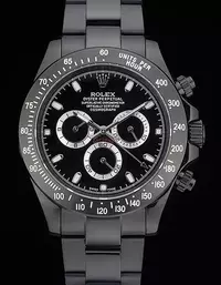 Swiss Rolex Daytona Black Ion Plated Tachymeter Black Stainless Steel Strap Black Dial Watch Brands Rol3769