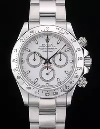 Swiss Rolex Daytona Stainless Steel Bracelet White Dial Watch Brands Rol3793