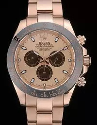 Swiss Rolex Daytona Ion Plated Tachymeter Rose Gold Strap Rose Gold Dial Watch Brands Rol3775