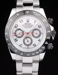 Swiss Rolex Daytona Stainless Steel Black Enameled Silver Dial Watch Brands Rol3790