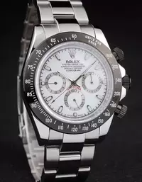 Swiss Rolex Daytona Stainless Steel Black Enameled White Dial Watch Brands Rol3791