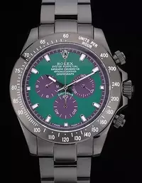 Swiss Rolex Daytona Black Ion Plated Tachymeter Black Stainless Steel Strap Green Dial Watch Brands Rol3770