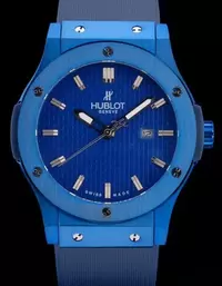 Swiss Hublot Big Bang Blue Rubber Strap Blue Checkered Dial Watch Brands Hu3890