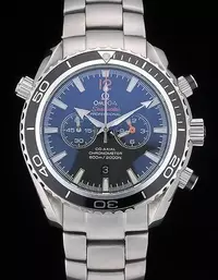 Swiss Omega Seamaster Planet Ocean Black Tachymeter Black Dial Stainless Steel Strap Watch Brands Ome4066