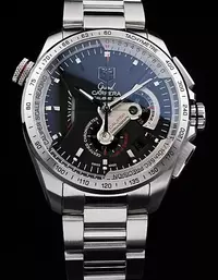 Swiss Tag Heuer Carrera Tachymeter Bezel Stainless Steel Black Dial Watch Brands Tagh4131